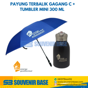 Payung terbalik gagang C & Tumbler mini 300 ml - star energy geothermal