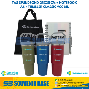 Tas spundbond 25x35 cm & Notebook A6 & Tumbler classic 900 ml - Fastemi
